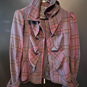BCBG MaxAzria plaid coat